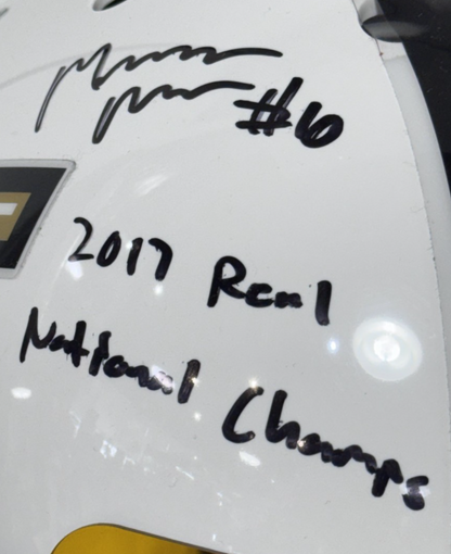 McKenzie Milton Signed UCF Schutt Helmet 2017 Real National Champs Auto JSA COA