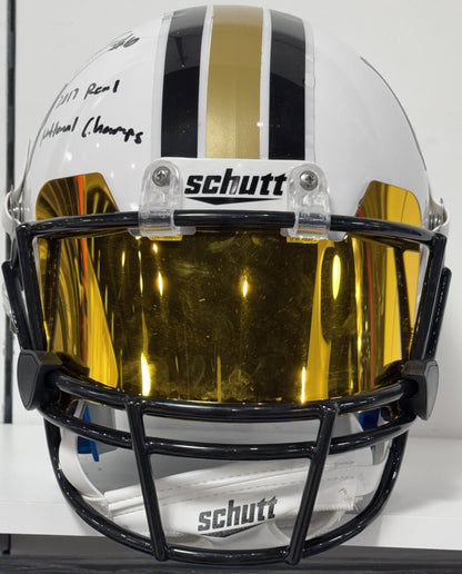 McKenzie Milton Signed UCF Schutt Helmet 2017 Real National Champs Auto JSA COA