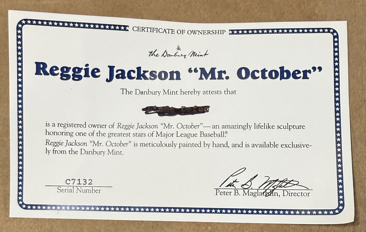 Reggie Jackson Mr. October Yankees 1999 All Star The Danbury Mint Figurine NIB