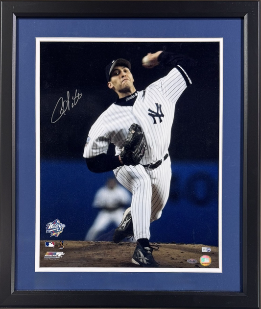 Andy Pettitte Signed 16x20 99 WS Photo Framed Auto Steiner MLB Holo COA Yankees