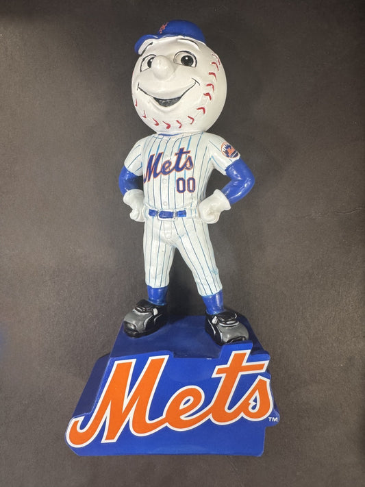 New York Mets Mr. Met Mascot Statue 12" MLB Baseball Figurine Lindor Soto NIB