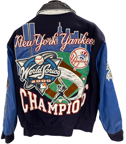 Jeff Hamilton LE NY Yankees 2000 World Series Subway Series Jacket XL Worn 1-2x