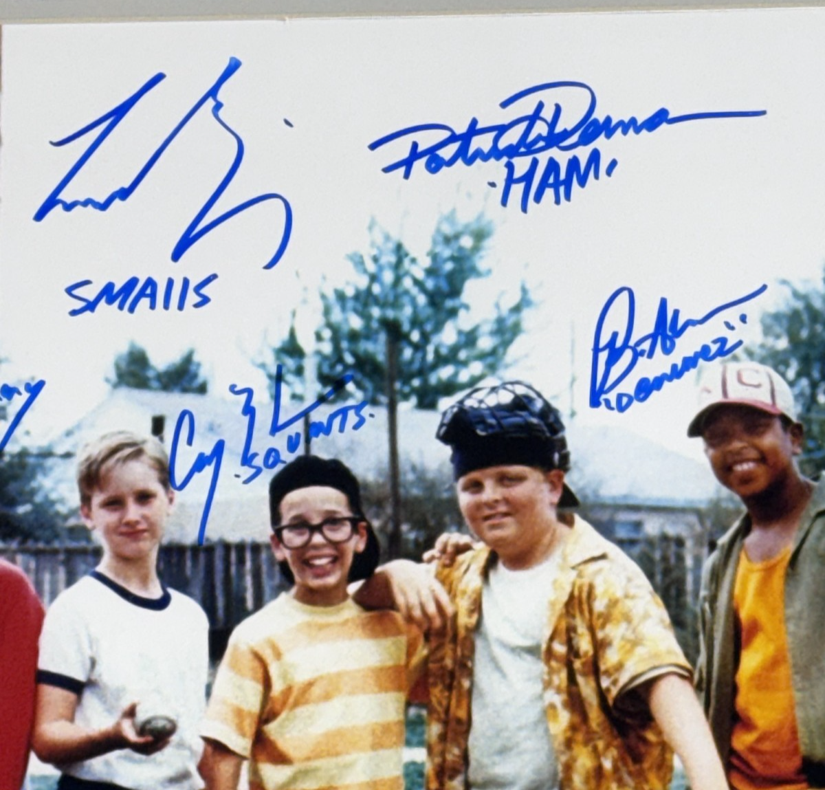 The Sandlot Movie Cast Signed 16x20 Photo Framed 8 Autograph Smalls Ham JSA COA