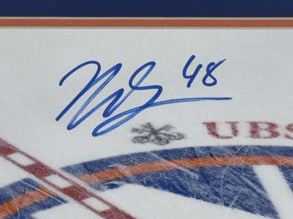 Matthew Schaefer Signed 16x20 Center Ice Photo Framed Plaque Auto UDA COA Isles