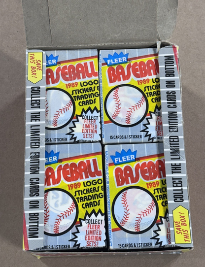 1989 Fleer Baseball Wax Box From Fresh Case Bill Ripken FF Error 90101 Confirm