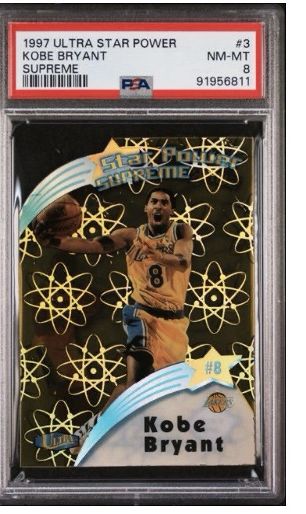 1997 Fleer Ultra Star Power Supreme Kobe Bryant Lakers PSA 8 Nm - Mint