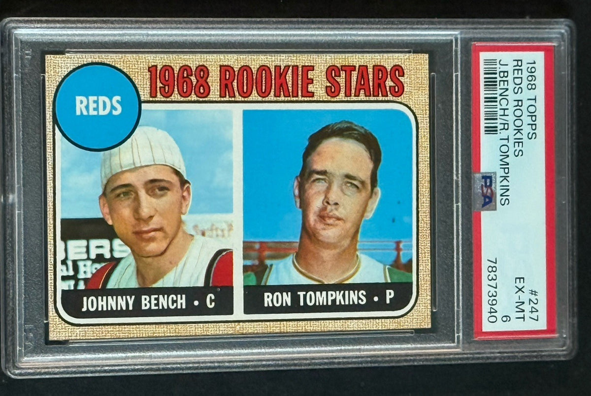 1968 Topps Johnny Bench RC Rookie HOF #247 PSA 6  LOOKS Nicer Centered