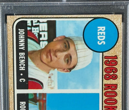 1968 Topps Johnny Bench RC Rookie HOF #247 PSA 6  LOOKS Nicer Centered