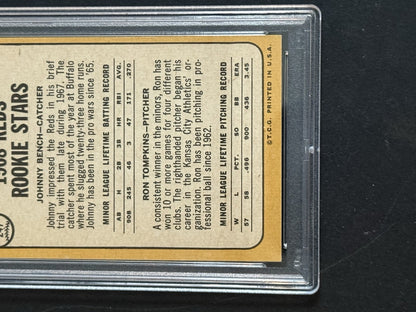 1968 Topps Johnny Bench RC Rookie HOF #247 PSA 6  LOOKS Nicer Centered
