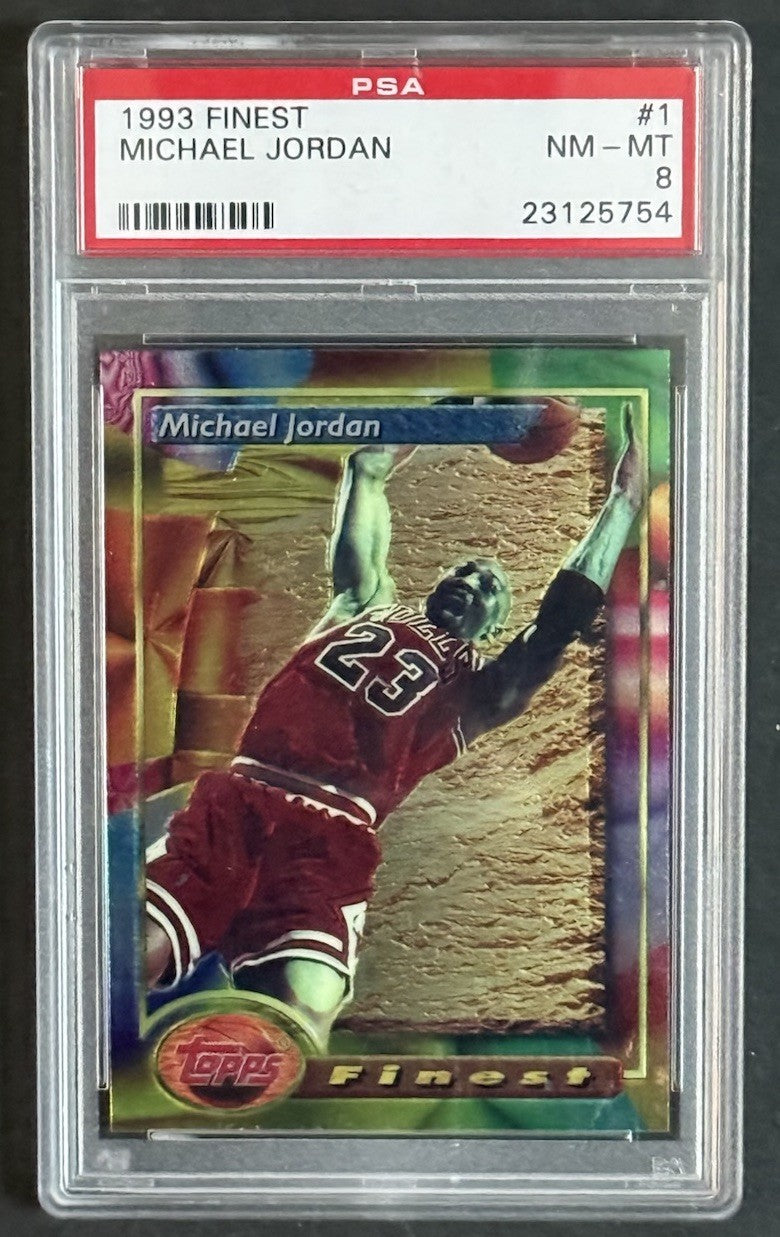 1993 Topps Finest Michael Jordan #1 PSA 8 NM-MINT