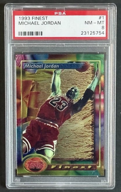 1993 Topps Finest Michael Jordan #1 PSA 8 NM-MINT