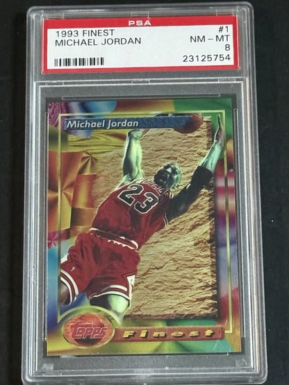 1993 Topps Finest Michael Jordan #1 PSA 8 NM-MINT