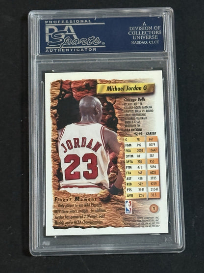 1993 Topps Finest Michael Jordan #1 PSA 8 NM-MINT