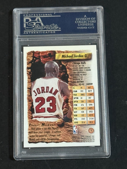 1993 Topps Finest Michael Jordan #1 PSA 8 NM-MINT