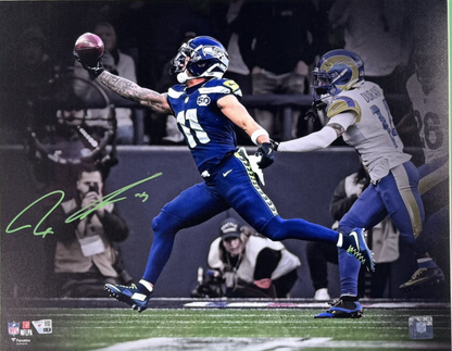 Jaxon Smith Njigba Signed 16x20 Photo Framed W/Plaque Auto Fanatics COA Seahawks