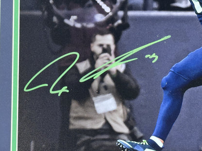 Jaxon Smith Njigba Signed 16x20 Photo Framed W/Plaque Auto Fanatics COA Seahawks