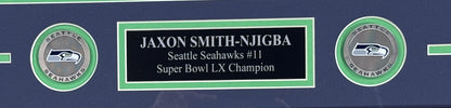 Jaxon Smith Njigba Signed 16x20 Photo Framed W/Plaque Auto Fanatics COA Seahawks