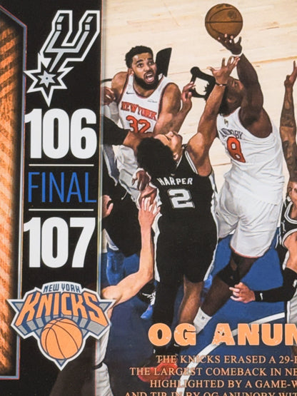 OG Anunoby Tip 2026 NBA Finals Ticket Knicks Framed 3d Photo Shadowbox 22x22