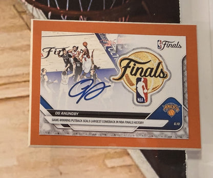 OG Anunoby Tip 2026 NBA Finals Ticket Knicks Framed 3d Photo Shadowbox 22x22