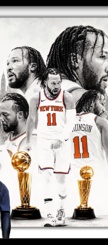 Jalen Brunson NY Knicks 2026 Nba Finals MVP Photo framed 3d Shadowbox 22x22