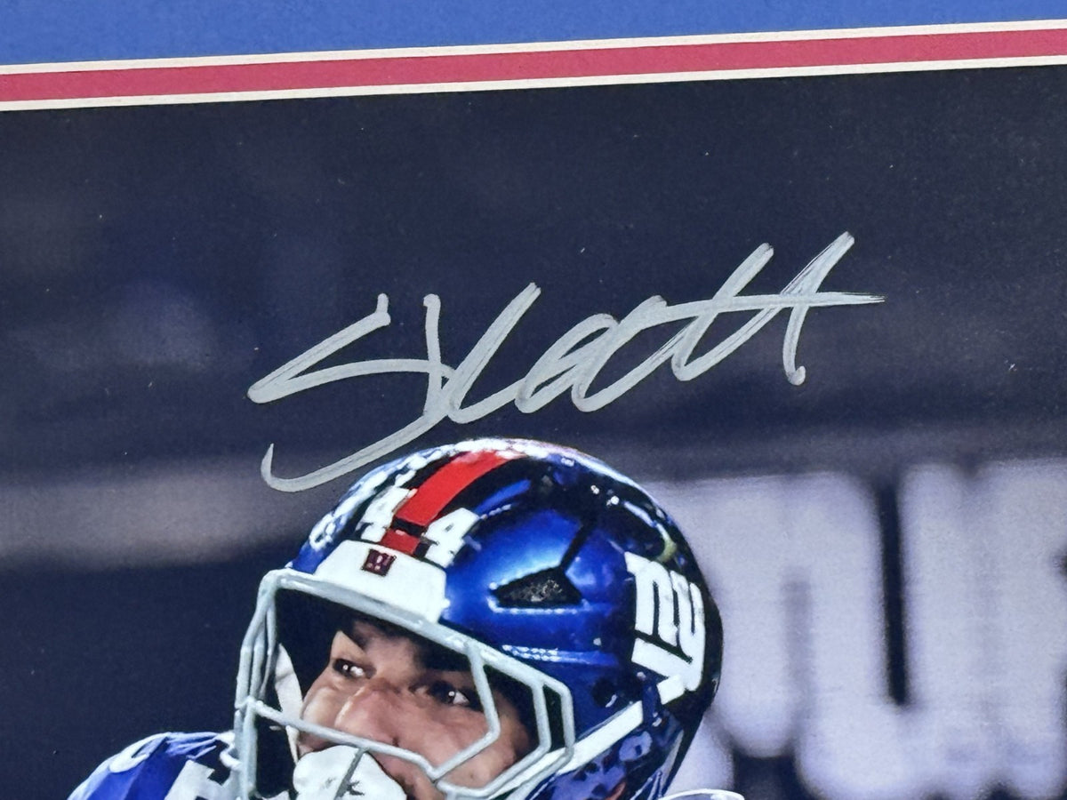 Jaxson Dart Cam Skattebo Signed 16x20 Photo Framed Giants Rookie Auto Fanatics