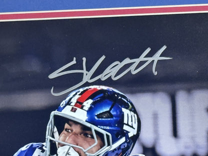 Jaxson Dart Cam Skattebo Signed 16x20 Photo Framed Giants Rookie Auto Fanatics