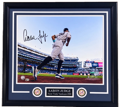 Aaron Judge Signed 16x20 Photo Framed W/Plaque Auto Fanatics MLB COA NY Yankees