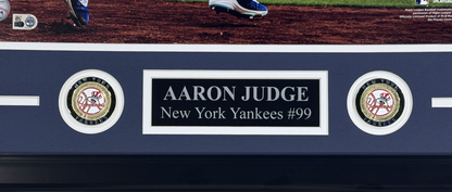 Aaron Judge Signed 16x20 Photo Framed W/Plaque Auto Fanatics MLB COA NY Yankees