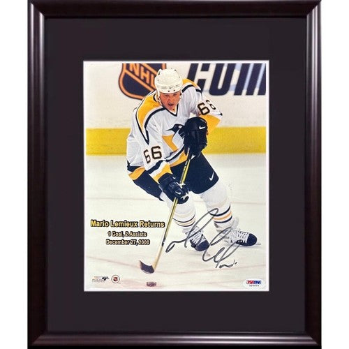 Mario Lemieux Returns Signed 8x10 Framed Photo Penguins Auto PSA COA HOF