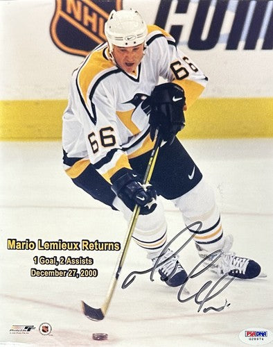 Mario Lemieux Returns Signed 8x10 Framed Photo Penguins Auto PSA COA HOF