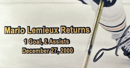 Mario Lemieux Returns Signed 8x10 Framed Photo Penguins Auto PSA COA HOF