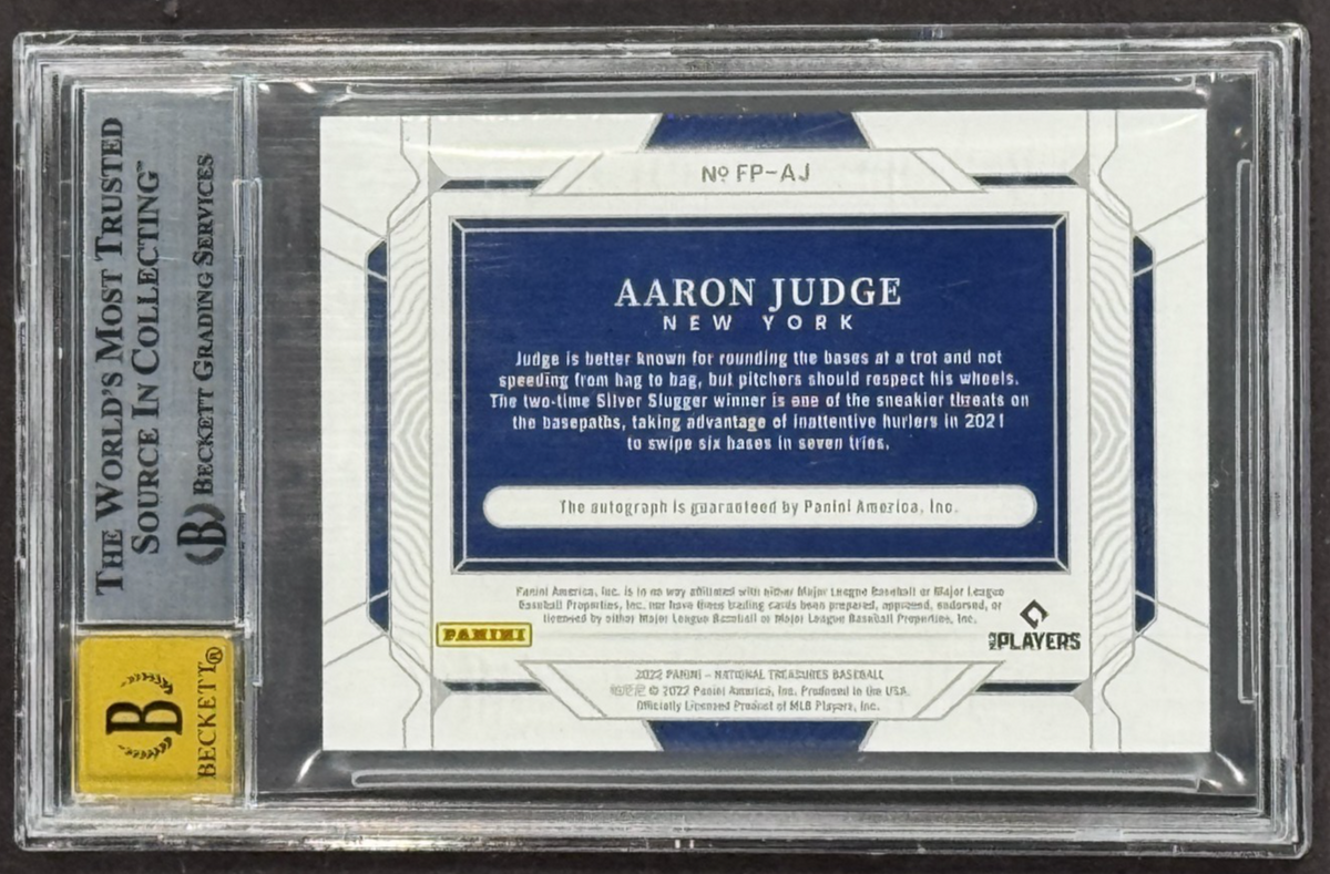 2022 NT Field Pass Signatures Aaron Judge LE /49 BGS Mint 9 Auto 10 NY Yankees