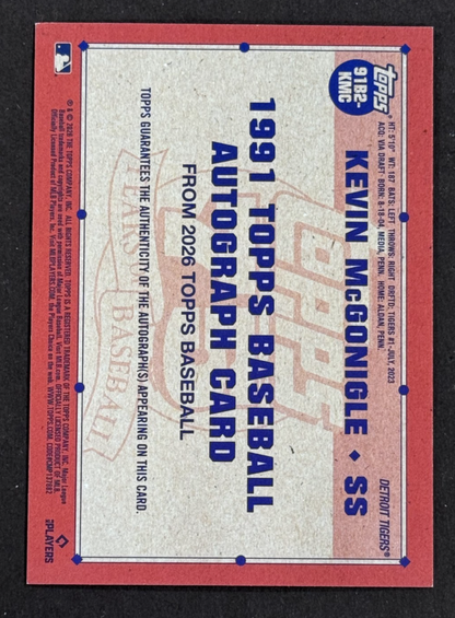 2026 Topps Series 2 Kevin McGonigle 1991 75th Anniversary /150 Det Tigers RC