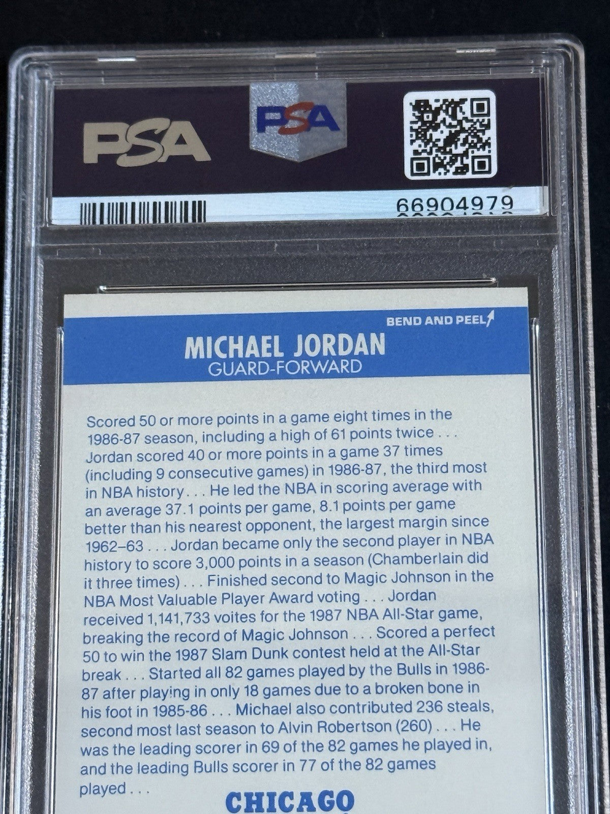 1987 - 88 Fleer Sticker Michael Jordan #2 PSA 8 Nm - Mint Beauty HOF Bulls