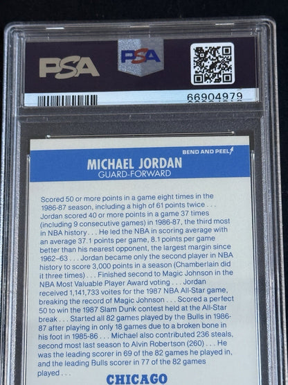 1987 - 88 Fleer Sticker Michael Jordan #2 PSA 8 Nm - Mint Beauty HOF Bulls