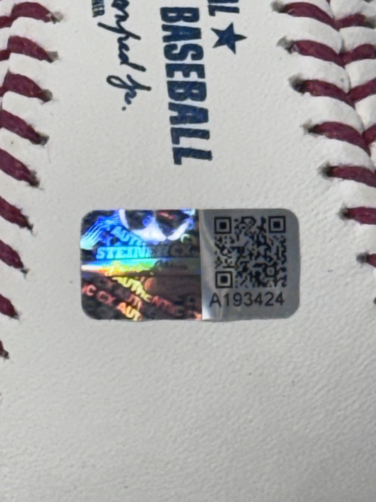 Luis Garcia Jr Signed Official Rawlings Baseball Auto Steiner CX COA NY Yankees