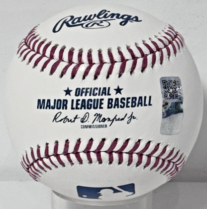 Luis Garcia Jr Signed Official Baseball Yankees Debut Stats Auto Steiner CX COA