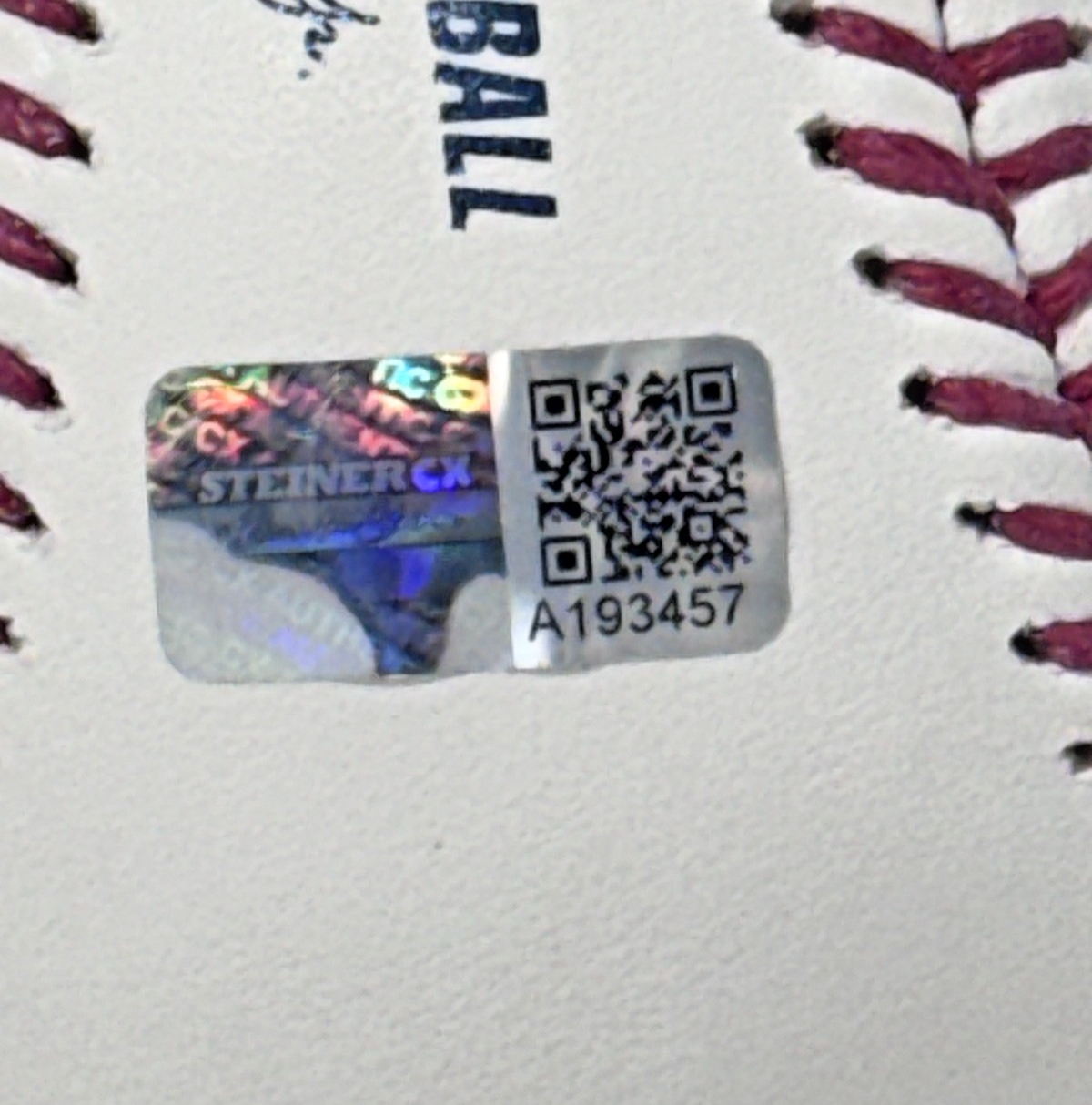 Luis Garcia Jr Signed Official Baseball Yankees Debut Stats Auto Steiner CX COA