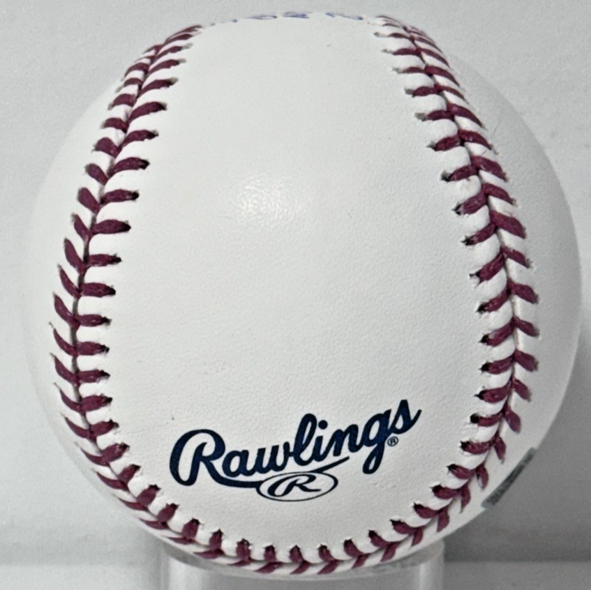 Luis Garcia Jr Signed Official Baseball Yankees Debut Stats Auto Steiner CX COA