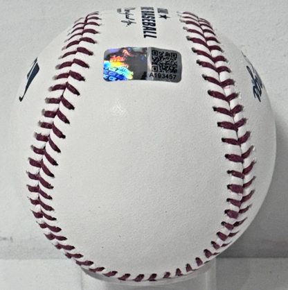 Luis Garcia Jr Signed Official Baseball Yankees Debut Stats Auto Steiner CX COA