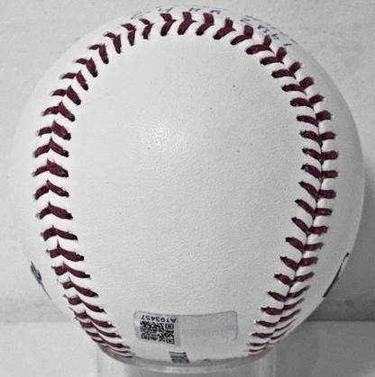 Luis Garcia Jr Signed Official Baseball Yankees Debut Stats Auto Steiner CX COA