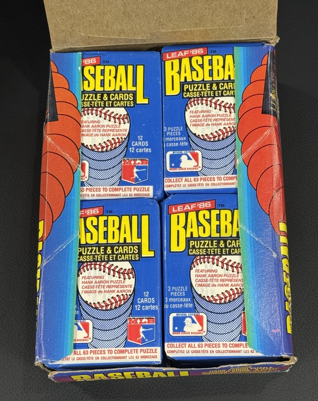 1986 Donruss Leaf Baseball Unopened Wax Box Mint 36 Packs Fred McGriiff Rc Fasc.