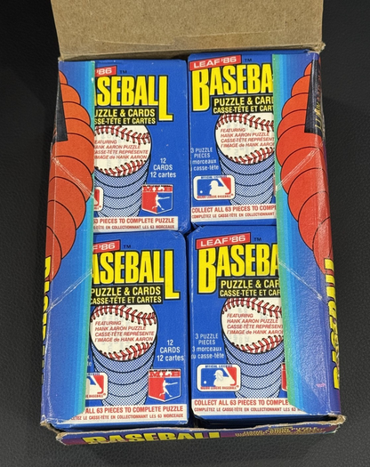 1986 Donruss Leaf Baseball Unopened Wax Box Mint 36 Packs Fred McGriiff Rc Fasc.
