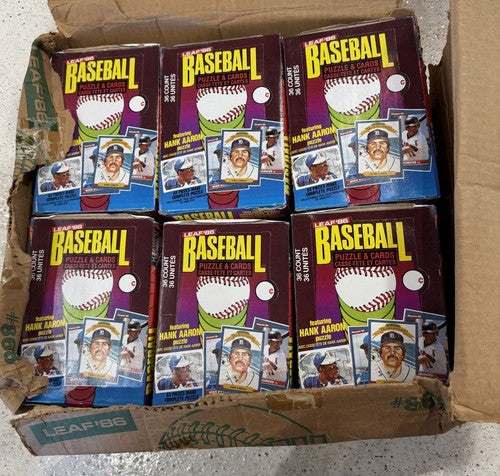 1986 Donruss Leaf Baseball Unopened Wax Box Mint 36 Packs Fred McGriiff Rc Fasc.
