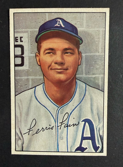 1952 Bowman #154 Ferris Fain Athletics NM Near Mint Centered Clean Beauty