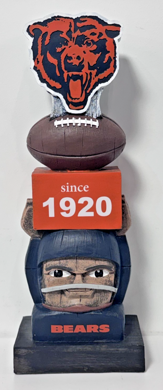 Chicago Bears NFL Tiki Totem Lawn Garden Statue All Weather Figure Licensed