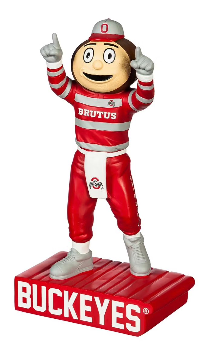 Ohio State University Garden Mascot Statue 12" Football Figurine Brutus Buckeyes