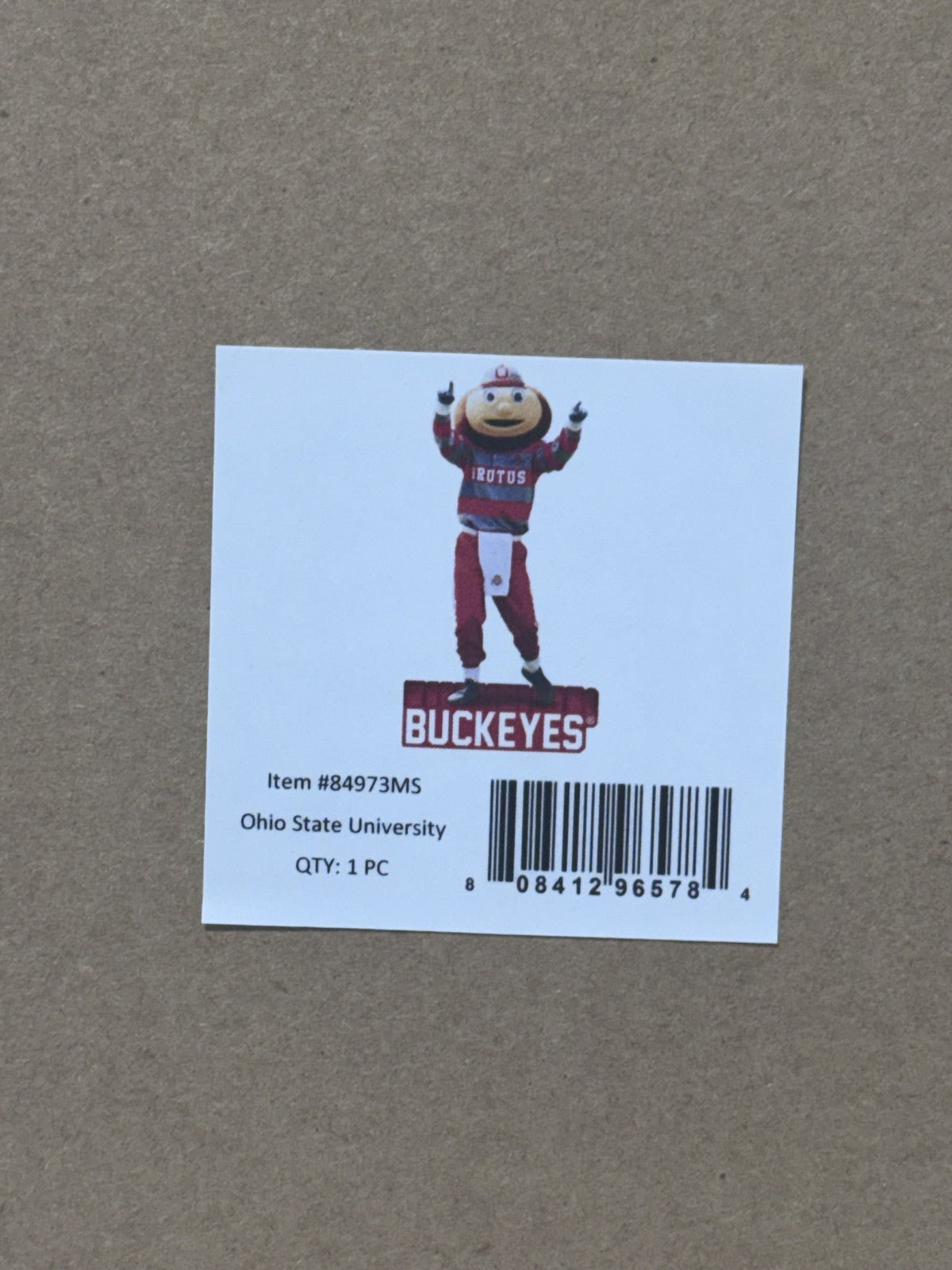 Ohio State University Garden Mascot Statue 12" Football Figurine Brutus Buckeyes