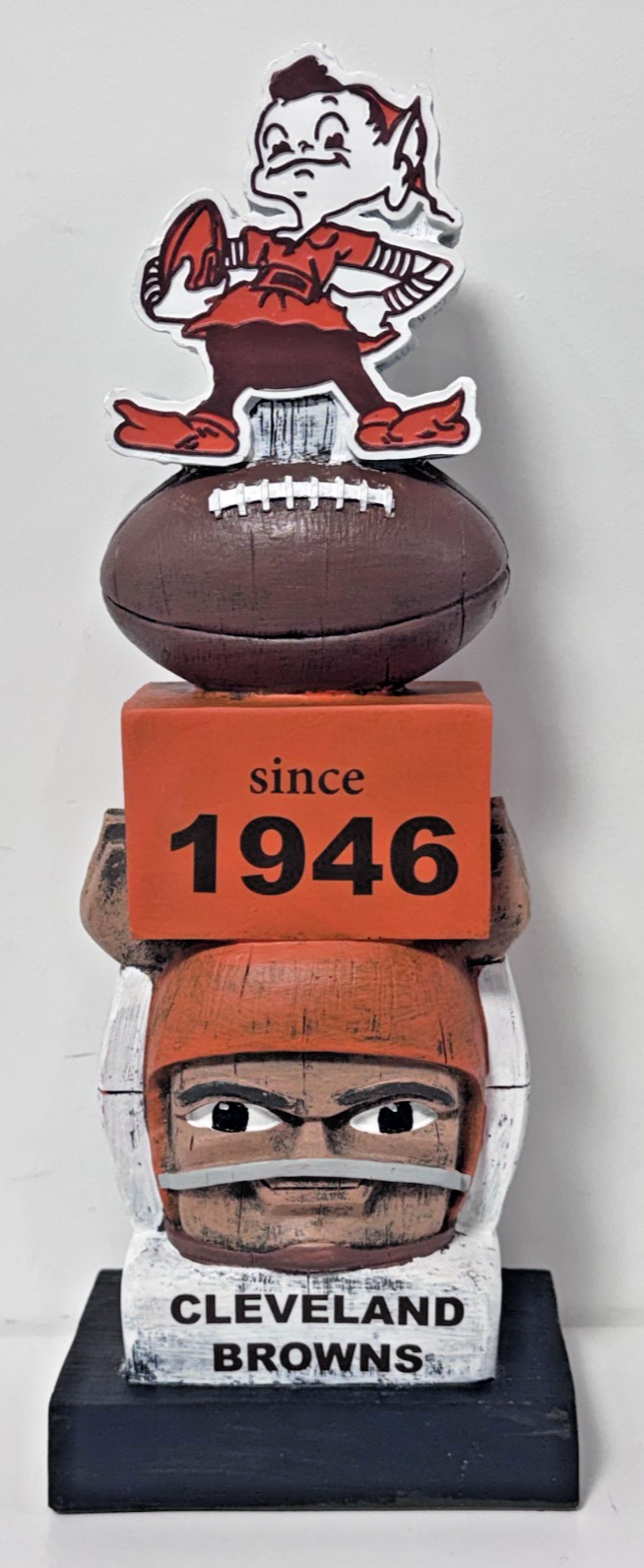 Cleveland Browns NFL Tiki Totem Lawn Garden Statue All Weather Figure Licensed
