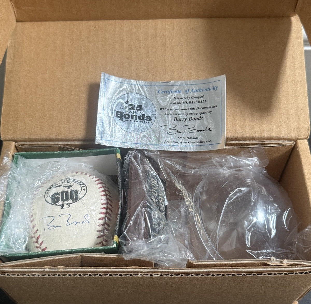 Barry Bonds Autographed Baseballl 600 Home Runs 119/600 With COA